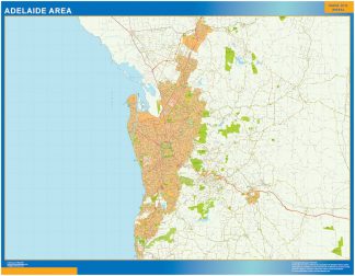 Adelaide area laminated map