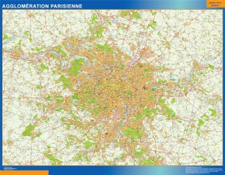 Agglomeration Parisienne laminated map