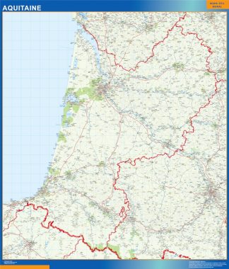 Aquitaine laminated map