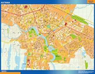 Astana laminated map