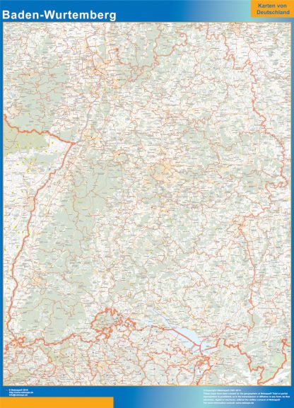 Baden Wurtemberg map