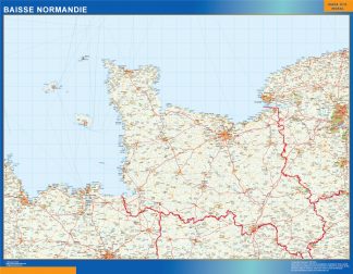 Baisse Normandie laminated map