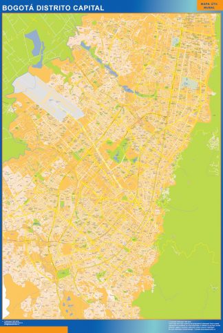 Bogota Distrito Capital map in Colombia