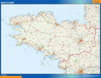 Bretagne laminated map
