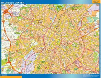 Brussels downtown map
