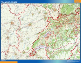 Franche Comte laminated map