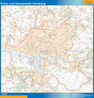 Freie und Hansestadt Hamburg map