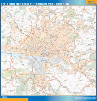 Freie und Hansestadt Hamburg zip codes map