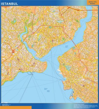 Istanbul laminated map