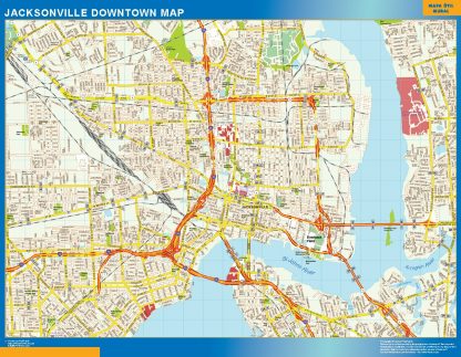 Jacksonville downtown map