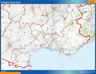 Languedoc Provence laminated map
