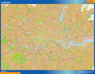 London laminated map