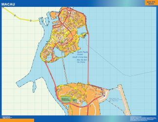 Macau laminated map