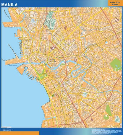 Manila laminated map
