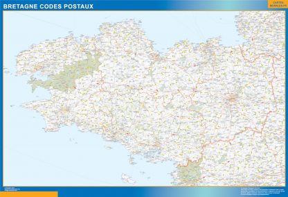 Map of Bretagne zip codes