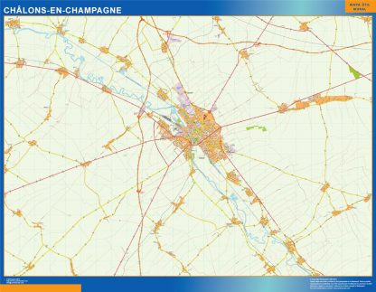Map of Chalons En Champagne France