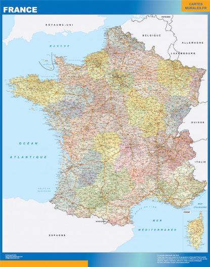 Map of France political