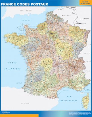 Map of France zip codes