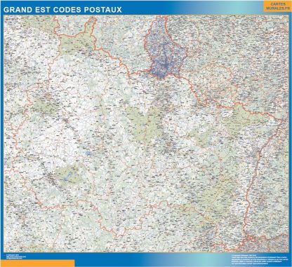 Map of Grand Est zip codes