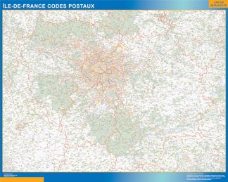 Map of Ile de France zip codes