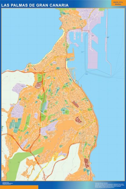 Map of Las Palmas De Gran Canaria Spain