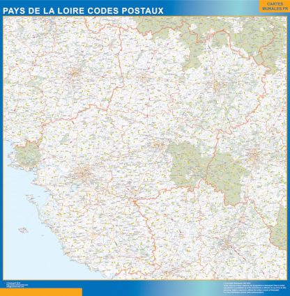 Map of Pays de la Loire zip codes