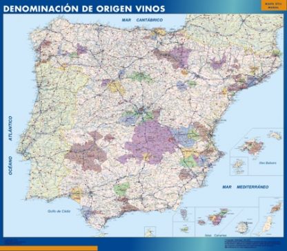 Map of Spain Wines