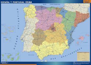 Map of Spain regions