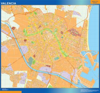 Map of Valencia Spain