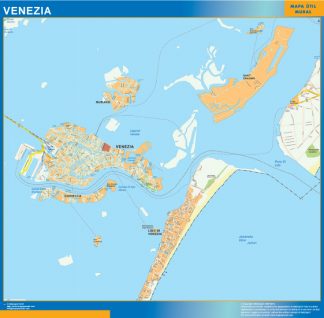 Map of Venezia city in Italy