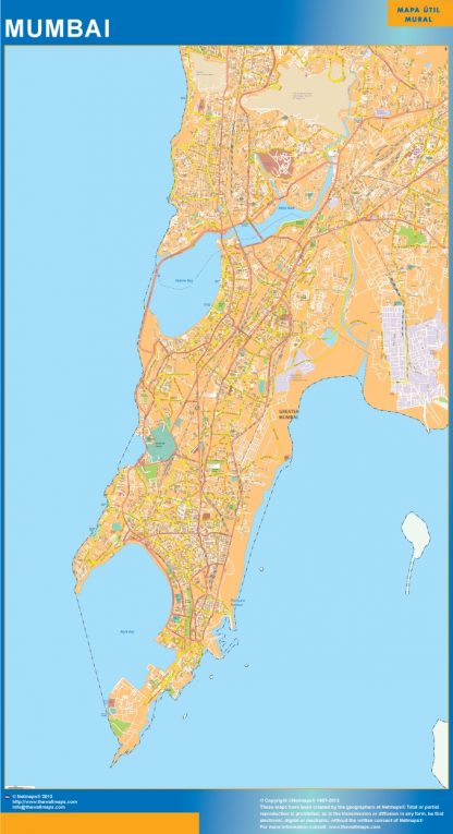 Mumbai laminated map