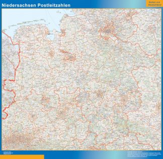 Niedersachsen zip codes map
