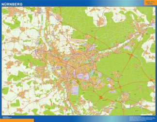 Nurnberg map in Germany