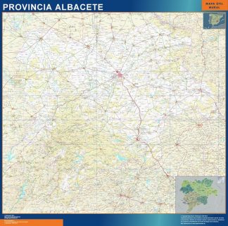 Province Albacete map from Spain