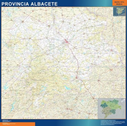 Province Albacete map from Spain