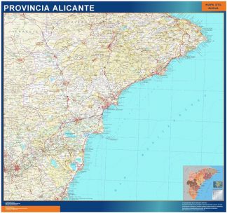 Province Alicante map from Spain