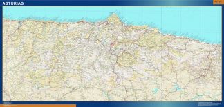 Province Asturias map from Spain