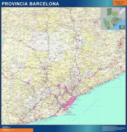 Province Barcelona map from Spain