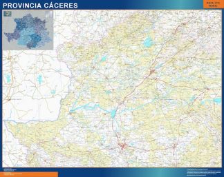 Province Caceres map from Spain