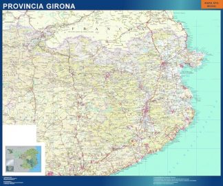 Province Girona map from Spain