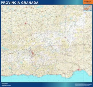 Province Granada map from Spain