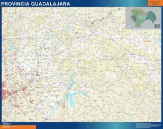 Province Guadalajara map from Spain