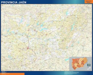 Province Jaen map from Spain