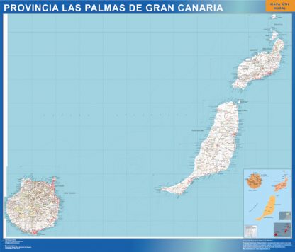 Province Las Palmas Gran Canaria map from Spain