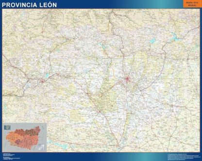 Province Leon map from Spain