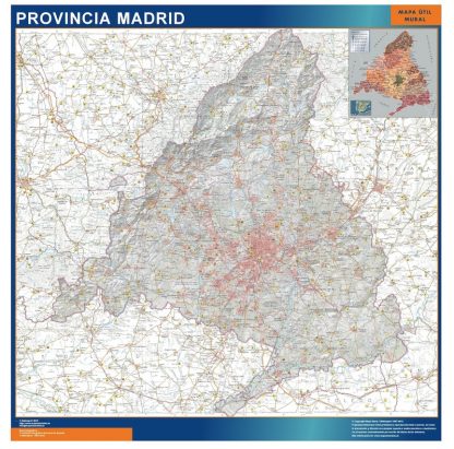 Province Madrid map from Spain