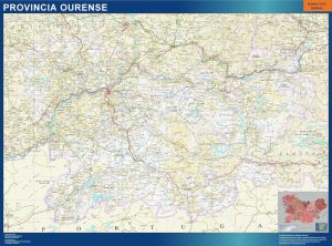 Province Ourense map from Spain