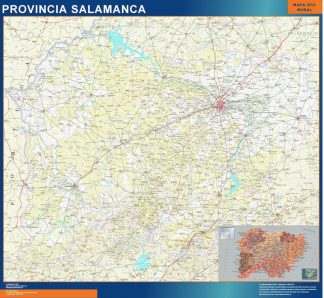 Province Salamanca map from Spain