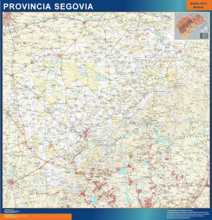 Province Segovia map from Spain
