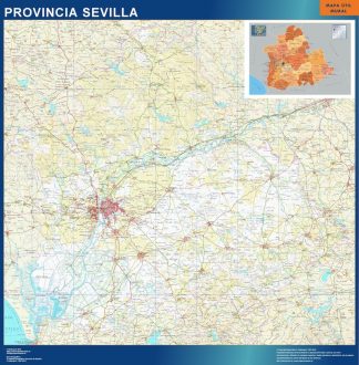 Province Sevilla map from Spain